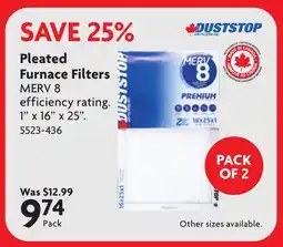 Home Hardware Pleated Furnace Filters offer