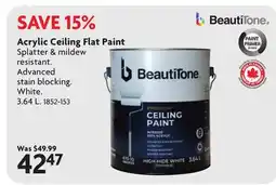 Home Hardware Premium 100% Acrylic Interior Ceiling Paint offer