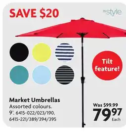 Home Hardware Market Umbrellas offer