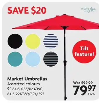 Home Hardware Market Umbrellas offer
