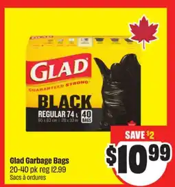 FreshCo Glad Garbage Bags 20-40 pk offer