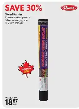 Home Hardware Weed Barrier offer