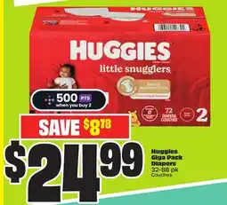 FreshCo Huggies Giga pack Diapers 32-88 pk offer