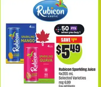 FreshCo Rubicon Sparkling Juice 4x355 mL Selected Varieties offer