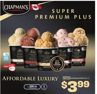 FreshCo Chapman's Super Premium Plus Ice Cream 500 mL offer