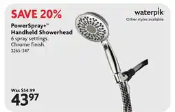 Home Hardware PowerSpray+ Handheld Showerhead offer