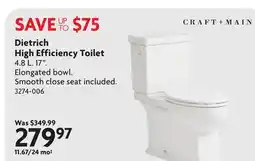 Home Hardware Dietrich High Efficiency Toilet offer