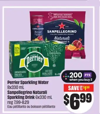 FreshCo Perrier Sparkling Water 8x330 mL Sanpellegrino Natural Sparkling Drink 6x330 mL offer