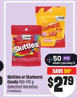 FreshCo Skittles or Starburst Candy 140-170 g Selected Varieties offer