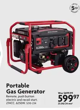 Home Hardware Portable Gas Generator offer