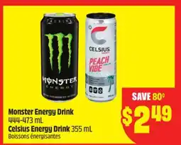 FreshCo Monster Energy Drink 444-473 mL Celsius Energy Drink 355 mL offer