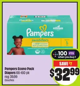 FreshCo Pampers Econo Pack Diapers 66-160 pk offer