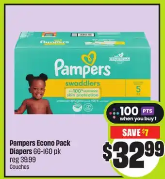 FreshCo Pampers Econo Pack Diapers 66-160 pk offer