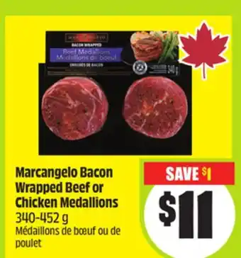 FreshCo Marcangelo Bacon Wrapped Beef or Chicken Medallions 340-452g offer