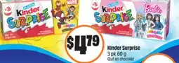 FreshCo Kinder Surprise 3 pk 60 g offer