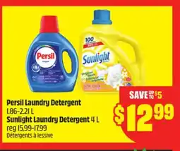 FreshCo Persil Laundry Detergent 1.86-2.21L Sunlight Laundry Detergent 4 L offer