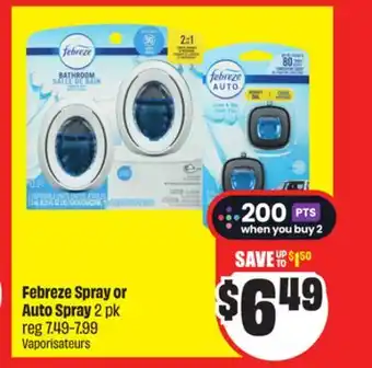 FreshCo Febreze Spray or Auto Spray 2 pk offer