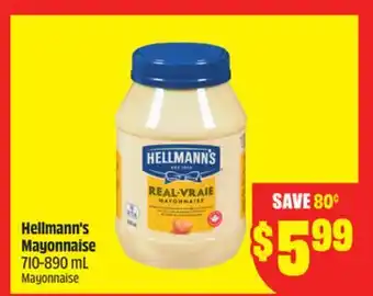 FreshCo Hellmann's Mayonnaise 710-890 mL offer
