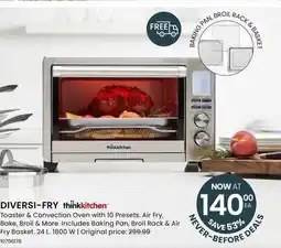 Stokes DIVERSI-FRY thinkkitchen Toaster & Convection Oven with 10 Presets offer