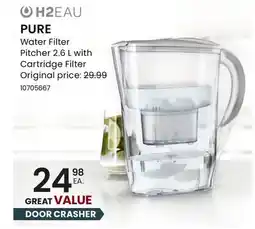 Stokes PURE Water Filter Pitcher 2.6 L with Cartridge Filter offer