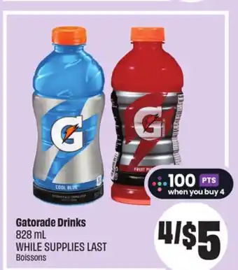 FreshCo Gatorade Drinks 828 mL offer