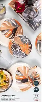 Stokes LAGUNA SERVEWARE Open Stock Melamine Serveware Collection with Colorful Floral Pattern offer