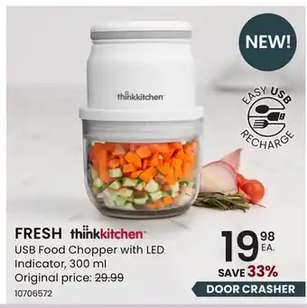 Stokes FRESH USB Food Chopper with LED Indicator offer