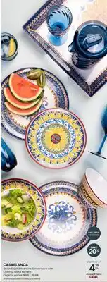 Stokes CASABLANCA Open Stock Melamine Dinnerware with Colorful Floral Pattern offer