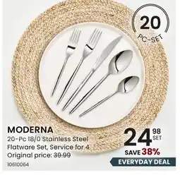 Stokes MODERNA 20-Pc 18/0 Stainless Steel Flatware Set offer