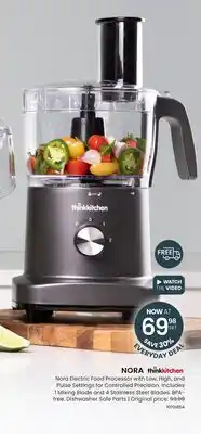 Stokes Nora Electric Food Processor with Low, High, and Pulse Settings for Controlled Precision offer