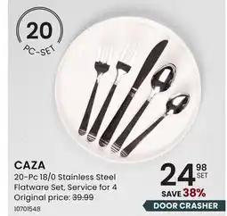 Stokes CAZA 20-Pc 18/0 Stainless Steel Flatware Set offer
