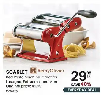 Stokes Remy Olivier SCARLET Red Pasta Machine offer