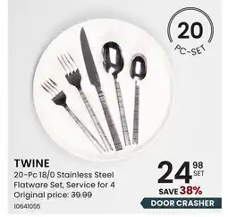 Stokes TWINE 20-Pc 18/0 Stainless Steel Flatware Set offer