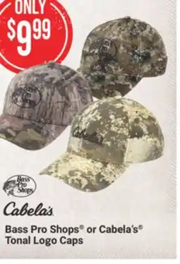 Cabela's Bass Pro Shops or Cabela's Tonal Logo Caps offer