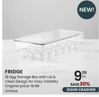 Stokes FRIDGE 18 Egg Storage Box with Lid & Clear Design for Easy Visibility offer