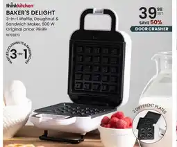 Stokes BAKER'S DELIGHT 3-In-1 Waffle, Doughnut & Sandwich Maker offer