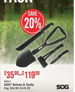 Cabela's Select SOG Knives & Tools offer