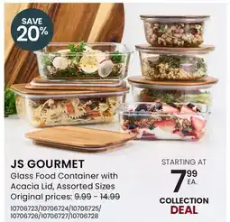 Stokes JS GOURMET Glass Food Container with Acacia Lid offer