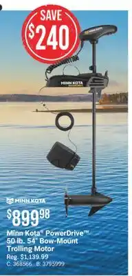 Cabela's Minn Kota PowerDrive 50 lb. 54 Bow-Mount Trolling Motor offer