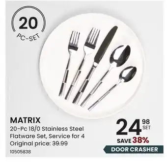 Stokes MATRIX 20-Pc 18/0 Stainless Steel Flatware Set offer