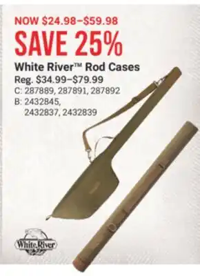 Cabela's White River Rod Cases offer