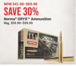 Cabela's Norma ORYX Ammunition offer