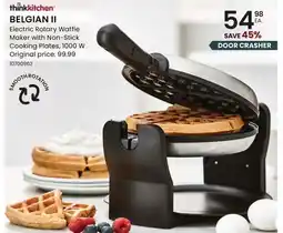Stokes BELGIAN II Electric Rotary Waffle Maker with Non-Stick Cooking Plates offer