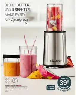Stokes thinkkitchen ULTIMATE SANTÉ 17-Pc Set Electric Blender with Versatile Flat & Cross Blades offer