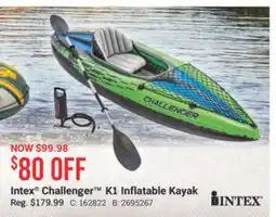 Cabela's Intex Challenger K1 Inflatable Kayak offer