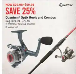 Cabela's Quantum Optix Reels and Combos offer