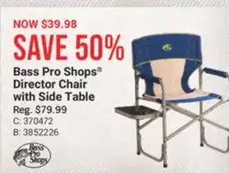 Cabela's Bass Pro Shops Director Chair with Side Table offer