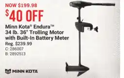 Cabela's Minn Kota Endura 34 lb. 36 Trolling Motor with Built-In Battery Meter offer