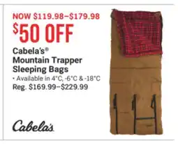 Cabela's Cabela's Mountain Trapper Sleeping Bags offer