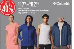 Cabela's Columbia Apparel and Rainwear offer